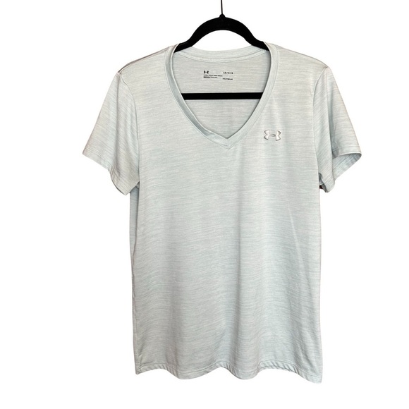 Under Armour Women’s Light Blue Loose Fit Heatgear T-Shirt - Size L - Picture 1 of 4